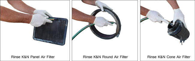 STEP 2 - RINSE YOUR K&N AIR FILTER