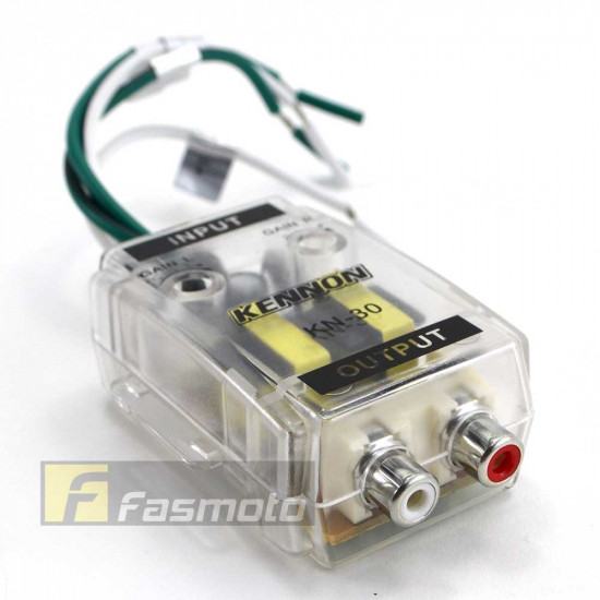 Kennon 2 Channel Adjustable Line Out Converter Speaker High Input to RCA Low Out Kennon 2 Channel Adjustable Line Out Converter Speaker High Input to RCA Low Out