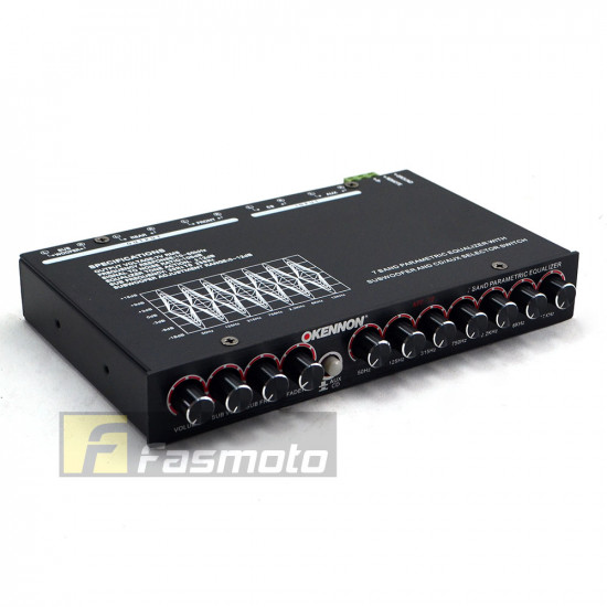 Kennon KPE-70 7-Band Parametric Pre-Amp with Subwoofer Output CD/Aux Switch