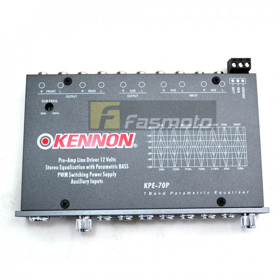Kennon KPE-70P 7-Band Parametric Pre-Amp with Subwoofer Output DVD/Aux Switch
