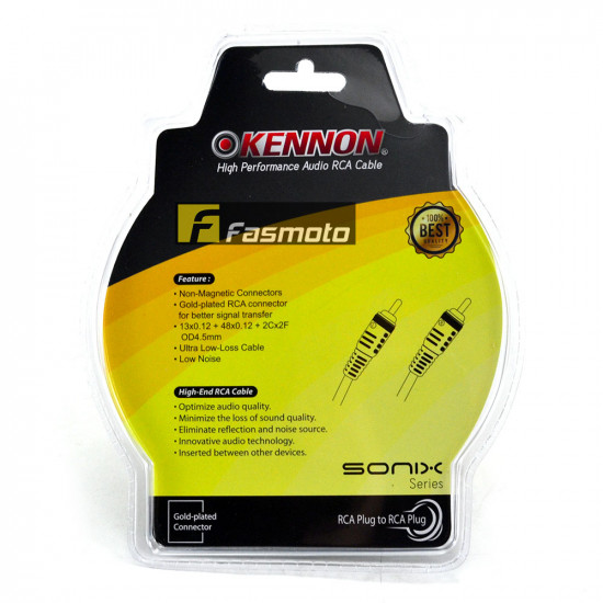 Kennon SX1M2FRC 1 Male to 2 Female RCA Y-Splitter Cable 0.3 Meters (1 Pair) Kennon SX1M2FRC 1 Male to 2 Female RCA Y-Splitter Cable 0.3 Meters (1 Pair)
