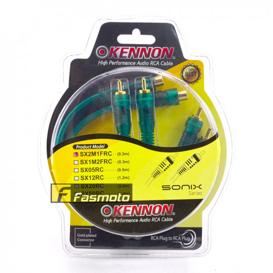 Kennon SX2M1FRC 2 Male to 1 Female RCA Y-Splitter Cable 0.3 Meters (1 Pair) Kennon SX2M1FRC 2 Male to 1 Female RCA Y-Splitter Cable 0.3 Meters (1 Pair)