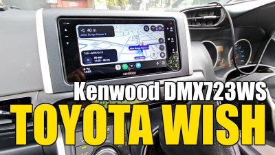 Toyota Wish Kenwood DMX723WS 200MM Toyota size head unit with wireless Apple CarPlay, Android Auto