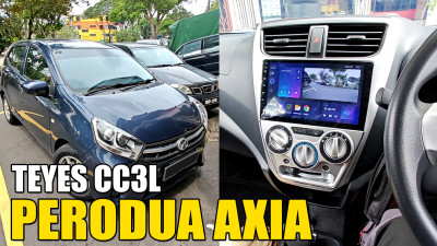 Installed the Teyes CC3L into the Perodua Axia along with teyes AHD reverse camera