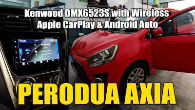 Perodua Axia Kenwood DMX6523S with Wireless Apple CarPlay and Android Auto