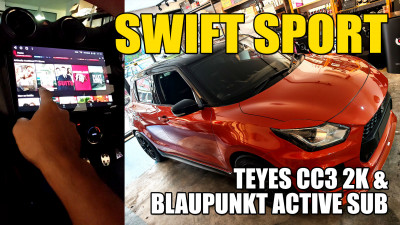 Suzuki Swift Sport Teyes CC3 2K & Blaupunkt Subwoofer installed