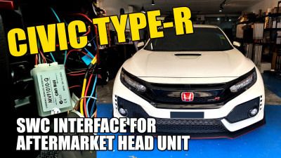Honda Civic Type-R (FK8R) installs Programmable Can Bus Steering Wheel Control Interface for Kenwood