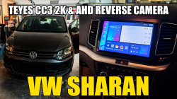 Volkswagen VW Sharan Teyes CC3 2K Android head unit and AHD Reverse Camera Installed