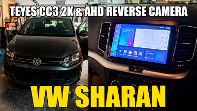 Volkswagen VW Sharan Teyes CC3 2K Android head unit and AHD Reverse Camera Installed