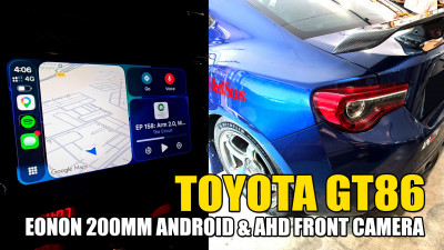 Toyota GT86 Eonon Android 200MM Head Unit & Front AHD Camera