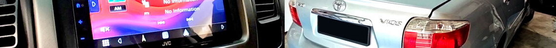 Toyota Vios JVC KW-M590BT head unit and Blaupunkt RC 3.0 Reverse Camera