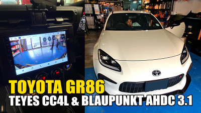 Teyes CC4L Installed in the Toyota GR86 along with Blaupunkt AHDC cameras for the Front and Rear.