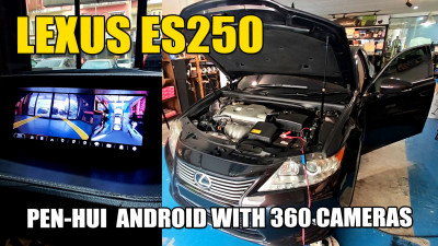 Lexus ES250 PEN-HUI Factory Fit Android with 360 surround installed