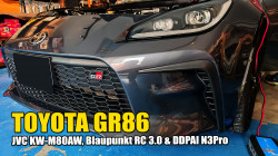 Toyota GR86 JVC KW-M80AW head unit, Blaupunkt RC 3.0 reverse camera & DDPAI N3Pro dash cam