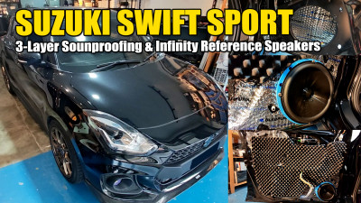 Suzuki Swift Sport ZC33S 3-Layer Soundproofing for doors along with Infinity Reference Speakers