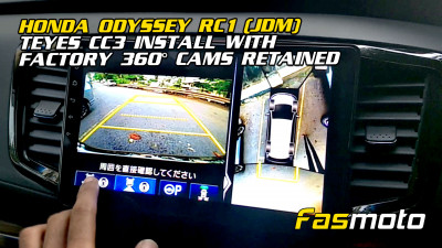 Honda Odyssey RC1 JDM Japan Spec Teyes CC3 installed with Factory 360 Surround Camera retained