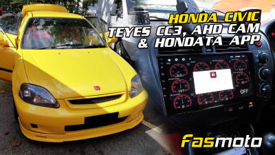 Honda Civic Teyes CC3 and AHD Cam Install | Running Hondata ECU with App Display