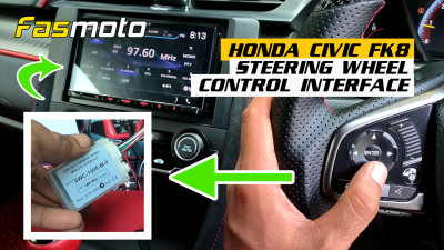 Honda Civic Type R FK8 Steering Wheel Control Can Bus interface installed
