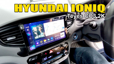 Hyundai IONIQ / Teyes CC3 2K Android Head Unit installed / Factory Reverse Camera Retained