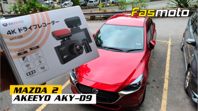 Akeeyo AKY-D9 Dash Cam install into the new Mazda 2 hatchback