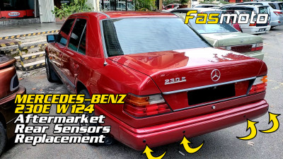 Mercedes-Benz 230E W124 Aftermarket Rear Parking-Sensors Replacement