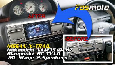 Nissan X-Trail T30 | Nakamichi NAM3510-M7,  Blaupunkt Camera, JBL Stage 2 Speakers, Sound Proofing