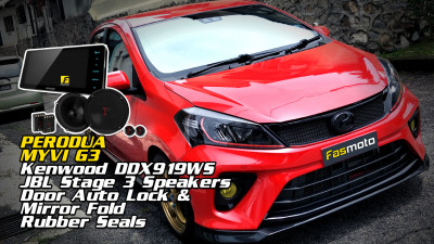 Perodua Myvi AV G3 | Auto Mirror | Kenwood DDX919WS | JBL Stage 3 Speakers | Door Seals Install