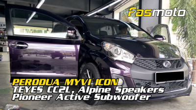 Perodua Myvi ICON Teyes CC2L, Alpine S-Series Speakers, Pioneer TS-WX400DA and Rubber Seals install