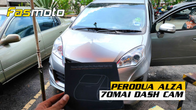 Perodua Alza 70Mai Dual Dash Cam Installed