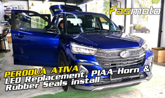 Perodua Ativa Led Replacement Piaa Horn And Rubber Seals Install Malaysia