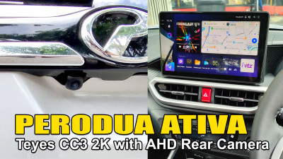 Perodua Ativa Teyes CC3 2k Android head unit and AHD Reverse Camera