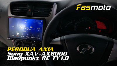 Perodua Axia Sony XAV-AX8000 and Blaupunkt RC TY1.0 Install | Axia Radio Removal