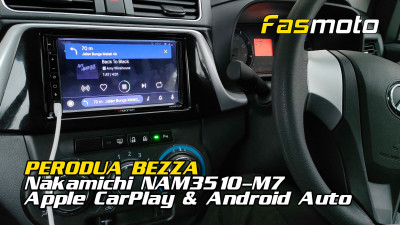 Perodua Bezza Nakamichi NAM3510-M7 Apple CarPlay & Android Auto Head Unit install