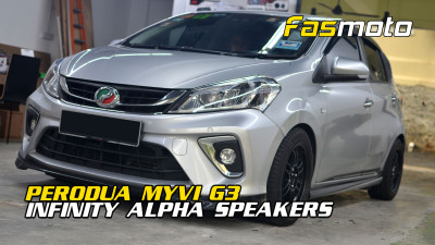 Perodua Myvi G3 Infinity Alpha Speakers install