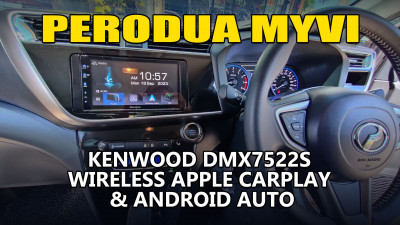 Affordable Wireless Apple Car Play & Android Auto head unit from Kenwood. Installed in Perodua Myvi G3.