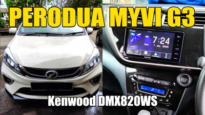 Then Kenwood DMX820WS perfect fit unit goes into the Perodua Myvi AV G3 (pre facelift model)