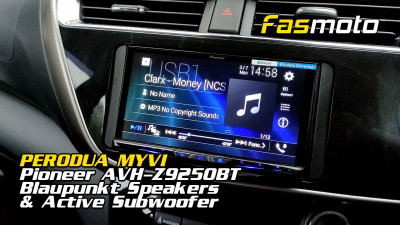 Perodua MYVI AV G3 Pioneer AVH-Z9250BT  Blaupunkt XLF180A Subwoofer MPS 1662 C30 BGX 2652N Speakers