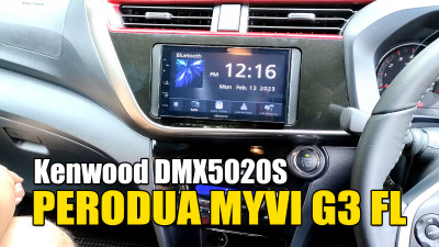 Perodua Myvi AV G3 FL / Kenwood DMX5020S - Budget Apple CarPlay & Android Auto Head Unit Installed