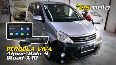 Perodua Viva Elite Alpine Halo 9 ILX-259E IROAD X10