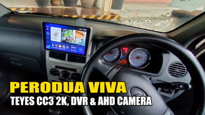 Perodua Viva / Teyes CC3 2K, AHD Reverse Camera & Dash Cam DVR