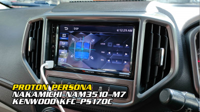 Proton Persona Nakamichi NAM3510-M7 head unit and Kenwood KFC-PS170C Component Speakers