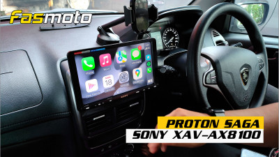 Proton Saga | Sony XAV-AX8100 | Apple CarPlay in action