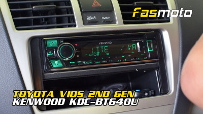 Toyota Vios 2nd Gen (XP90) Kenwood KDC-BT640U Single DIN head unit install