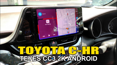 Toyota C-HR Teyes CC3 2K Android head unit installed / Factory Reversing Camera retained