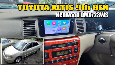 Toyota Corolla Altis 9th Gen Radio Kenwood DMX723WS wireless Apple CarPlay and Android Auto