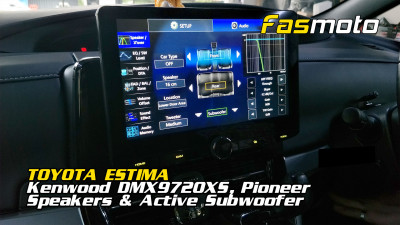 Toyota Estima Kenwood DMX9720XS, Pioneer A-Series Speakers and the TS-WX400DA active subwoofer