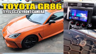 Toyota GR86 / Teyes CC3 Android Player Head Unit with Front parking Camera installed