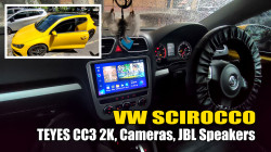 Volkswagen Scirocco Teyes  CC3 2K, AHD front & rear cameras, Dashcam, JBL Speaker & Soundproofing