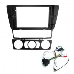 9" Android Player Dashboard Installation Kit for BMW E90 2005-2012 with Plug-and-Play Wire Harness