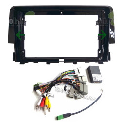 9" Android Player Dashboard Installation Kit for Honda CIVIC FC 2016-2020 with Plug-and-Play Wire Harness